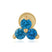 London Blue Topaz Trinity Cluster Flat Back Earring Earrings Estella Collection 18463 14k Birthstone Birthstone Earrings #tag4# #tag5# #tag6# #tag7# #tag8# #tag9# #tag10# 14k Yellow Gold 5MM