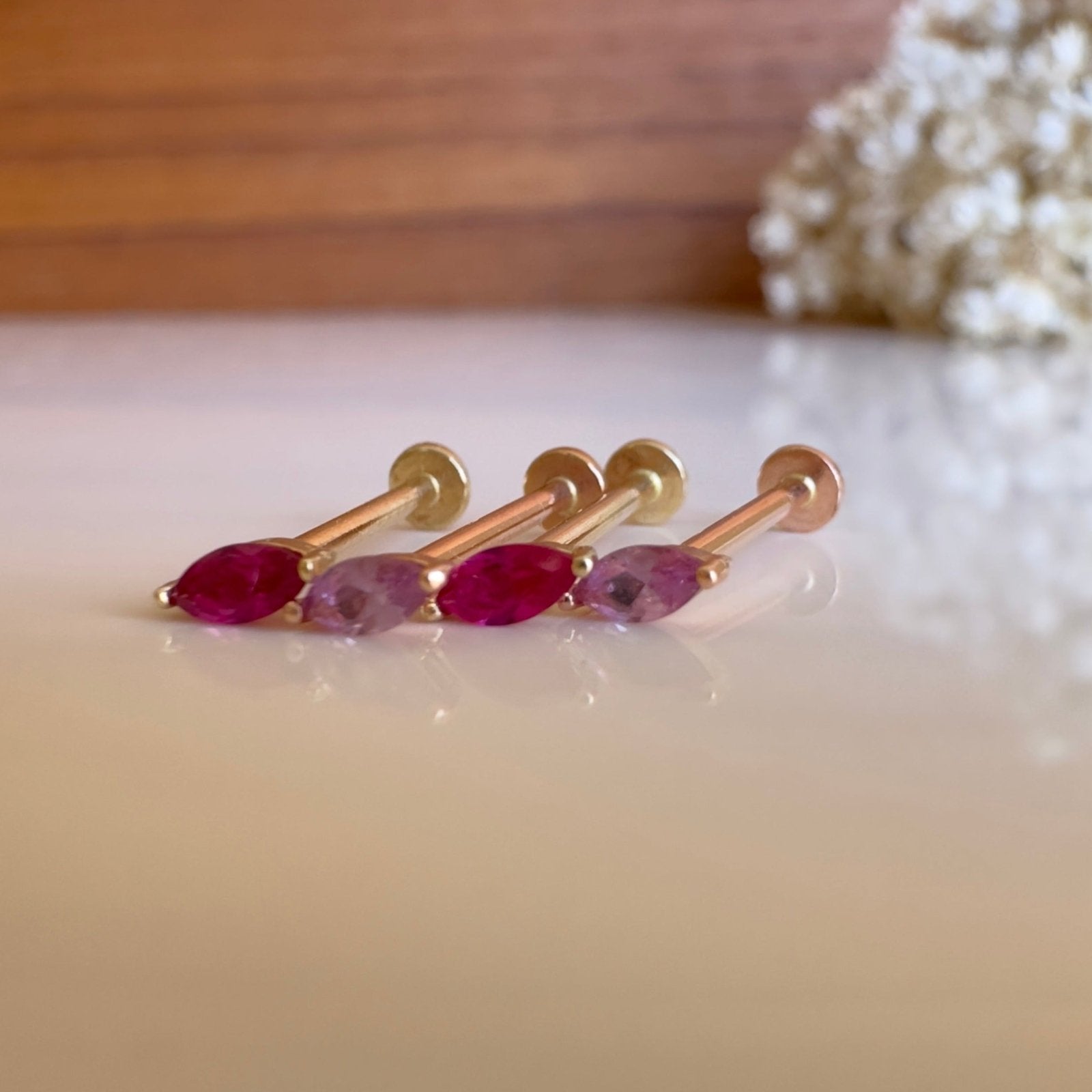 Marquise Pink Ruby Flat Back Earring Earrings Estella Collection #product_description# 18318 14k Birthstone Birthstone Earrings #tag4# #tag5# #tag6# #tag7# #tag8# #tag9# #tag10# 5MM
