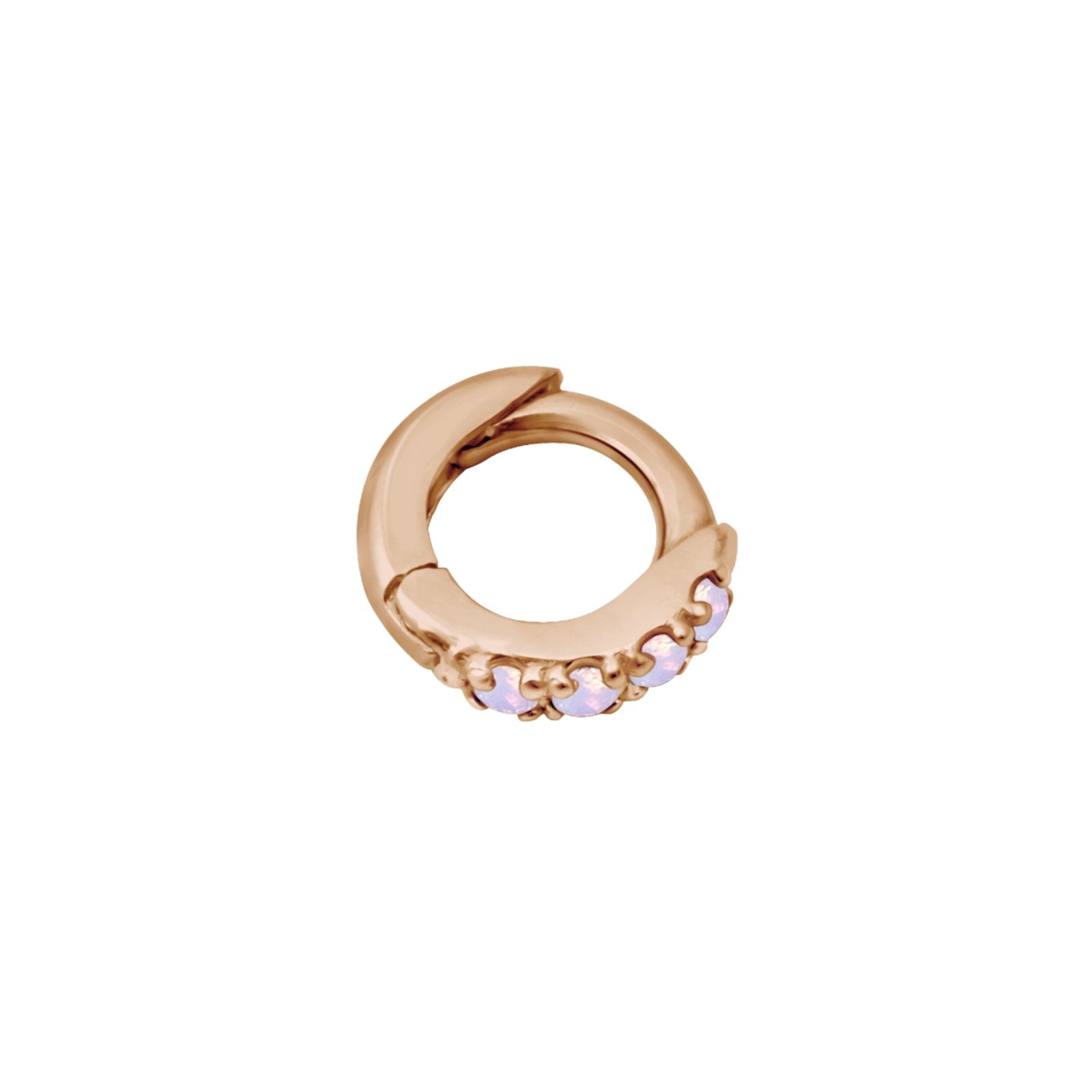 Opal Pavé Studded Huggie Earring Earrings Estella Collection #product_description# 14k Birthstone Earrings #tag4# #tag5# #tag6# #tag7# #tag8# #tag9# #tag10#