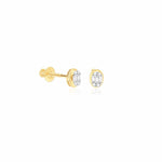 Oval Mixed Diamond Screw Back Earrings in Solid 10k Yellow Gold Earrings Estella Collection #product_description# 17800 10k Birthstone Birthstone Earrings #tag4# #tag5# #tag6# #tag7# #tag8# #tag9# #tag10#