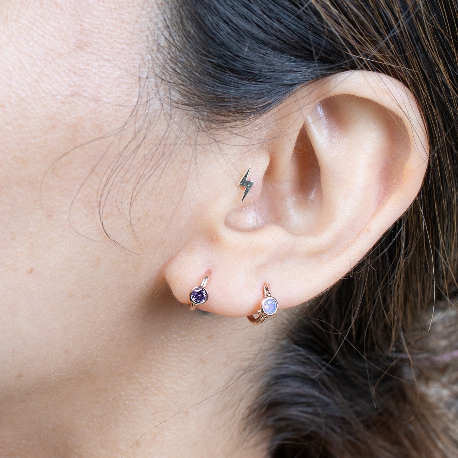 Pink Opal Huggie Earring Earrings Estella Collection #product_description# 14k Amethyst Birthstone #tag4# #tag5# #tag6# #tag7# #tag8# #tag9# #tag10#