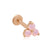 Pink Opal Trinity Cluster Flat Back Earring Earrings Estella Collection 18132 14k Birthstone Earrings #tag4# #tag5# #tag6# #tag7# #tag8# #tag9# #tag10# 14k Rose Gold 5MM