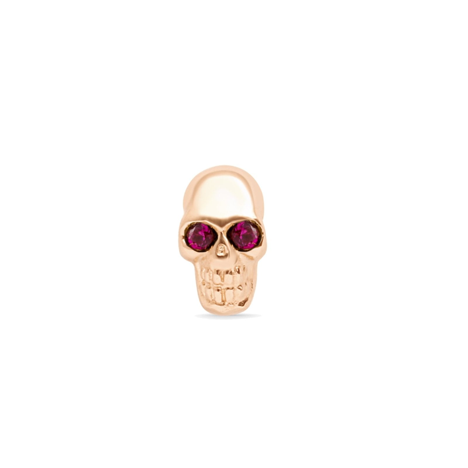 Pink Ruby Eye Skull Flat Back Stud Earrings Estella Collection 18284 14k Birthstone Birthstone Earrings #tag4# #tag5# #tag6# #tag7# #tag8# #tag9# #tag10# 14K Yellow Gold 5MM