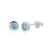 Round Blue Topaz Stud Earrings Bezel Earrings Estella Collection 17624 14k Birthstone Blue Gemstone #tag4# #tag5# #tag6# #tag7# #tag8# #tag9# #tag10# 14K White Gold