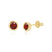 Round Garnet Stud Earrings Bezel Earrings Estella Collection 17623 14k Birthstone Earrings #tag4# #tag5# #tag6# #tag7# #tag8# #tag9# #tag10# 14K Yellow Gold