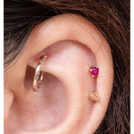 Ruby Cartilage Flat Back Earring Earrings Estella Collection 18290 14k Birthstone Earrings birthstone jewelry #tag4# #tag5# #tag6# #tag7# #tag8# #tag9# #tag10# Single (2.5mm) 5 mm