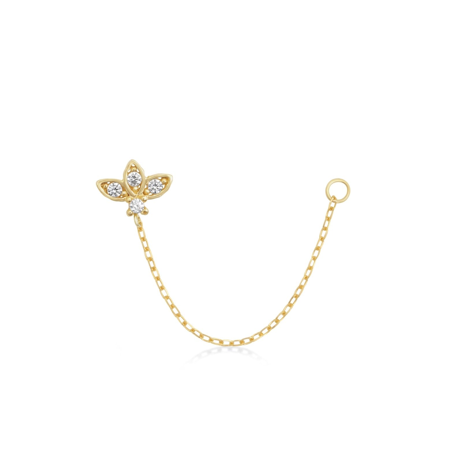 Studded Lotus Chain Earring Earrings Estella Collection #product_description# 14k Chain Earrings Dangle Earrings #tag4# #tag5# #tag6# #tag7# #tag8# #tag9# #tag10#