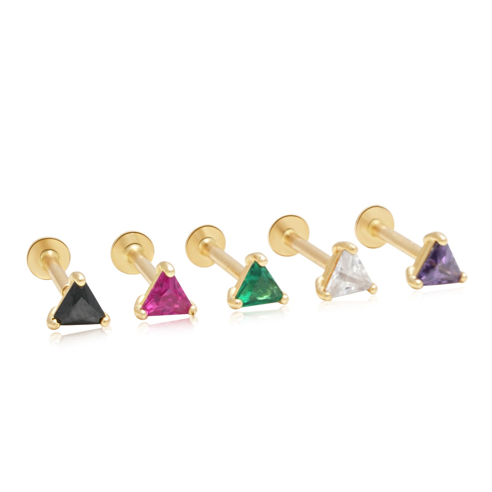 Triangle Cut Ruby Flat Back Stud Earrings Estella Collection #product_description# 18312 14k Birthstone Cartilage Earring #tag4# #tag5# #tag6# #tag7# #tag8# #tag9# #tag10# 5MM
