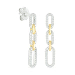 Triple Dangle Paperclip Stud Earrings Earrings Estella Collection #product_description# 32651 925 Dangle Earrings Diamond #tag4# #tag5# #tag6# #tag7# #tag8# #tag9# #tag10#