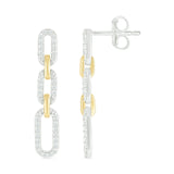 Triple Dangle Paperclip Stud Earrings Earrings Estella Collection #product_description# 32651 925 Dangle Earrings Diamond #tag4# #tag5# #tag6# #tag7# #tag8# #tag9# #tag10#