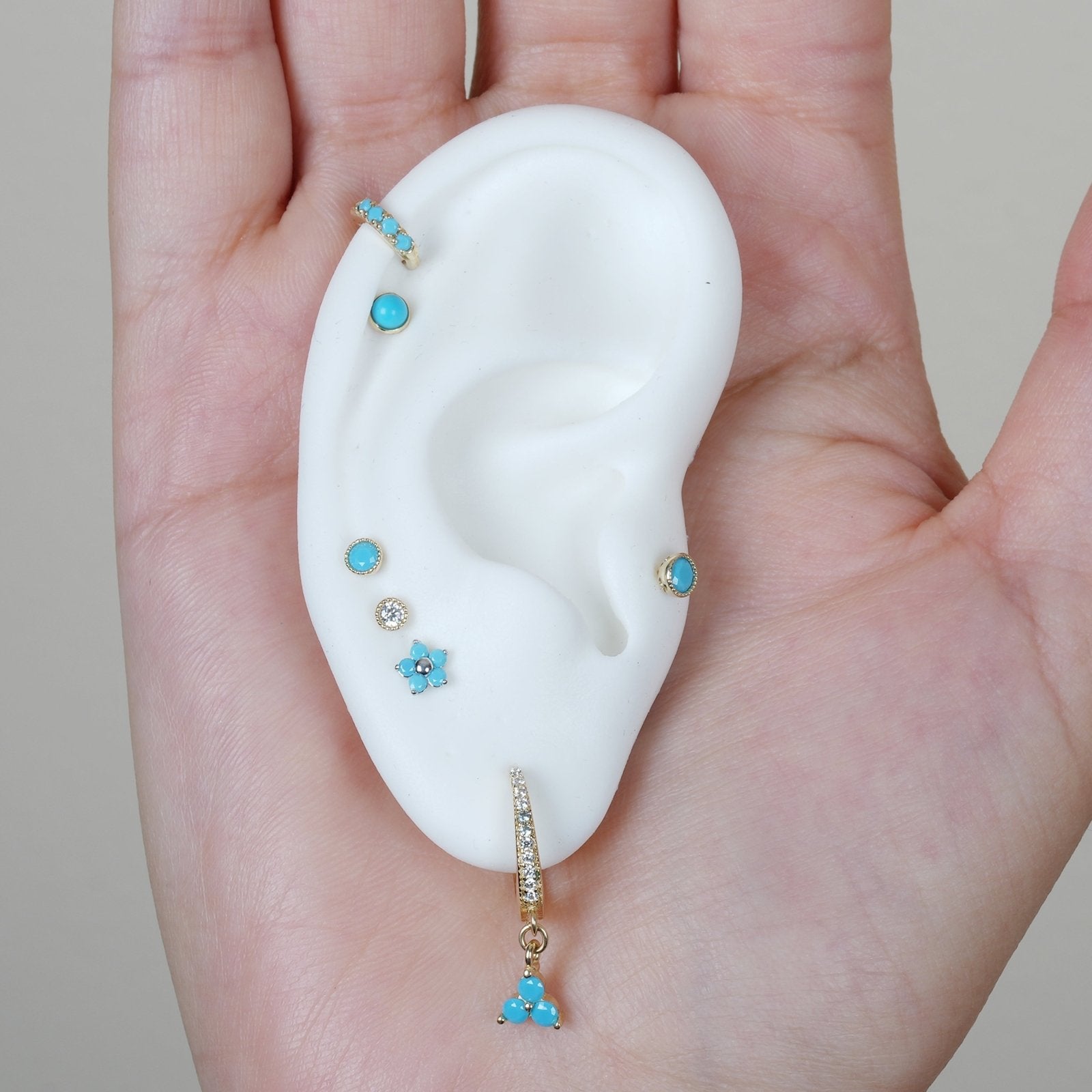 Turquoise Pavé Studded Huggie Earring Earrings Estella Collection #product_description# 14k Birthstone Blue Gemstone #tag4# #tag5# #tag6# #tag7# #tag8# #tag9# #tag10#