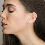 Turquoise Trinity Cluster Stud Earrings Earrings Estella Collection 17740 14k Birthstone Earrings #tag4# #tag5# #tag6# #tag7# #tag8# #tag9# #tag10# Pair 14K Yellow Gold