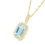 Aquamarine Pendant with White Sapphire Halo Necklaces Estella Collection #product_description# 32723 10k Aquamarine Birthstone #tag4# #tag5# #tag6# #tag7# #tag8# #tag9# #tag10#