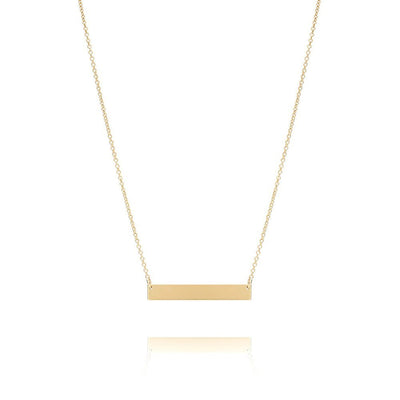 Bar Monogram Nameplate Necklace in Solid Gold Necklaces Estella Collection #product_description# 17667 14k Make Collection Personalized Jewelry #tag4# #tag5# #tag6# #tag7# #tag8# #tag9# #tag10#