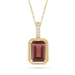 Bezel Set Emerald Cut Garnet Pendant with White Sapphire Bail Necklaces Estella Collection #product_description# 32727 Garnet Made to Order Pendant Necklace #tag4# #tag5# #tag6# #tag7# #tag8# #tag9# #tag10#
