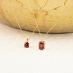 Bezel Set Emerald Cut Garnet Pendant with White Sapphire Bail Necklaces Estella Collection #product_description# 32727 Garnet Made to Order Pendant Necklace #tag4# #tag5# #tag6# #tag7# #tag8# #tag9# #tag10#