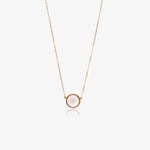 Bezel Set Rose Quartz Station Necklace in Solid 14k Rose Gold Necklaces Estella Collection #product_description# 17182 14k Make Collection pendant chain #tag4# #tag5# #tag6# #tag7# #tag8# #tag9# #tag10#