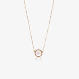 Bezel Set Rose Quartz Station Necklace in Solid 14k Rose Gold Necklaces Estella Collection #product_description# 17182 14k Make Collection pendant chain #tag4# #tag5# #tag6# #tag7# #tag8# #tag9# #tag10#