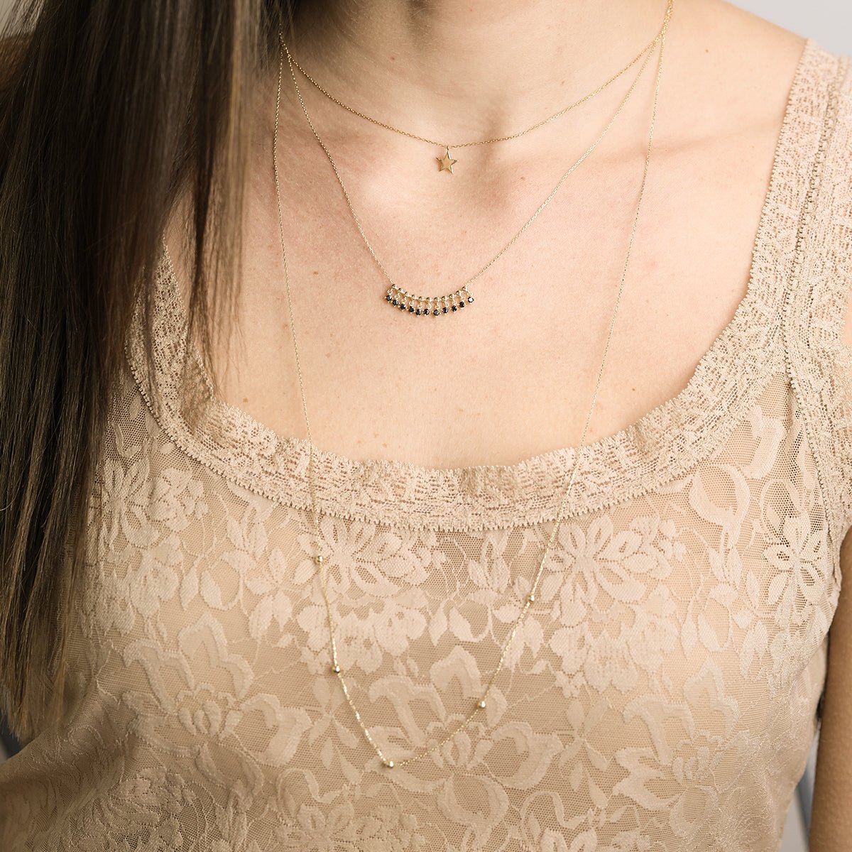 Black Onyx Fringe Necklace Necklaces Estella Collection #product_description# 17745 14k Birthstone Black #tag4# #tag5# #tag6# #tag7# #tag8# #tag9# #tag10#