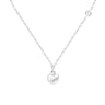 Bubble Heart and Diamond Station Necklace Necklaces Estella Collection #product_description# 18209 14k Colorless Gemstone Diamond #tag4# #tag5# #tag6# #tag7# #tag8# #tag9# #tag10# White Gold