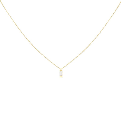 Clear Baguette Pendant Necklace Necklaces Estella Collection #product_description# 14k Colorless Gemstone Cubic Zirconia #tag4# #tag5# #tag6# #tag7# #tag8# #tag9# #tag10#