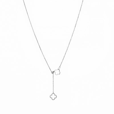 Diamond Clover Lariat Bolo Necklace Necklaces Estella Collection #product_description# 17187 14k Birthstone Birthstone Jewelry #tag4# #tag5# #tag6# #tag7# #tag8# #tag9# #tag10#