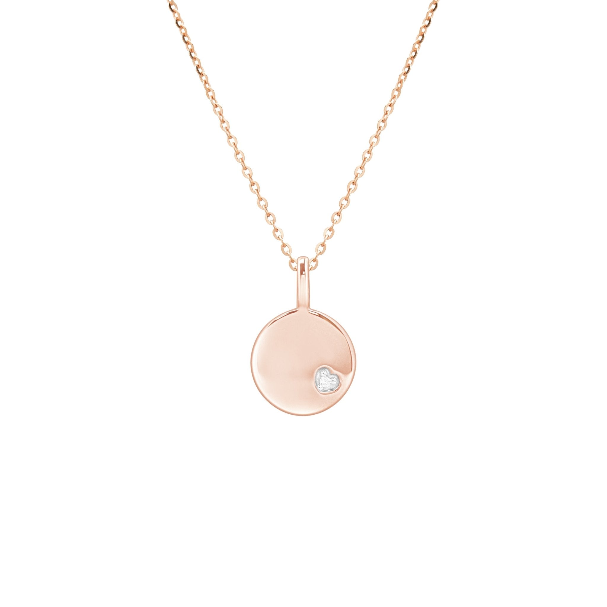 Diamond Heart Disc Pendant Necklace Necklaces Estella Collection #product_description# 17635 14k April Birthstone Birthstone #tag4# #tag5# #tag6# #tag7# #tag8# #tag9# #tag10#