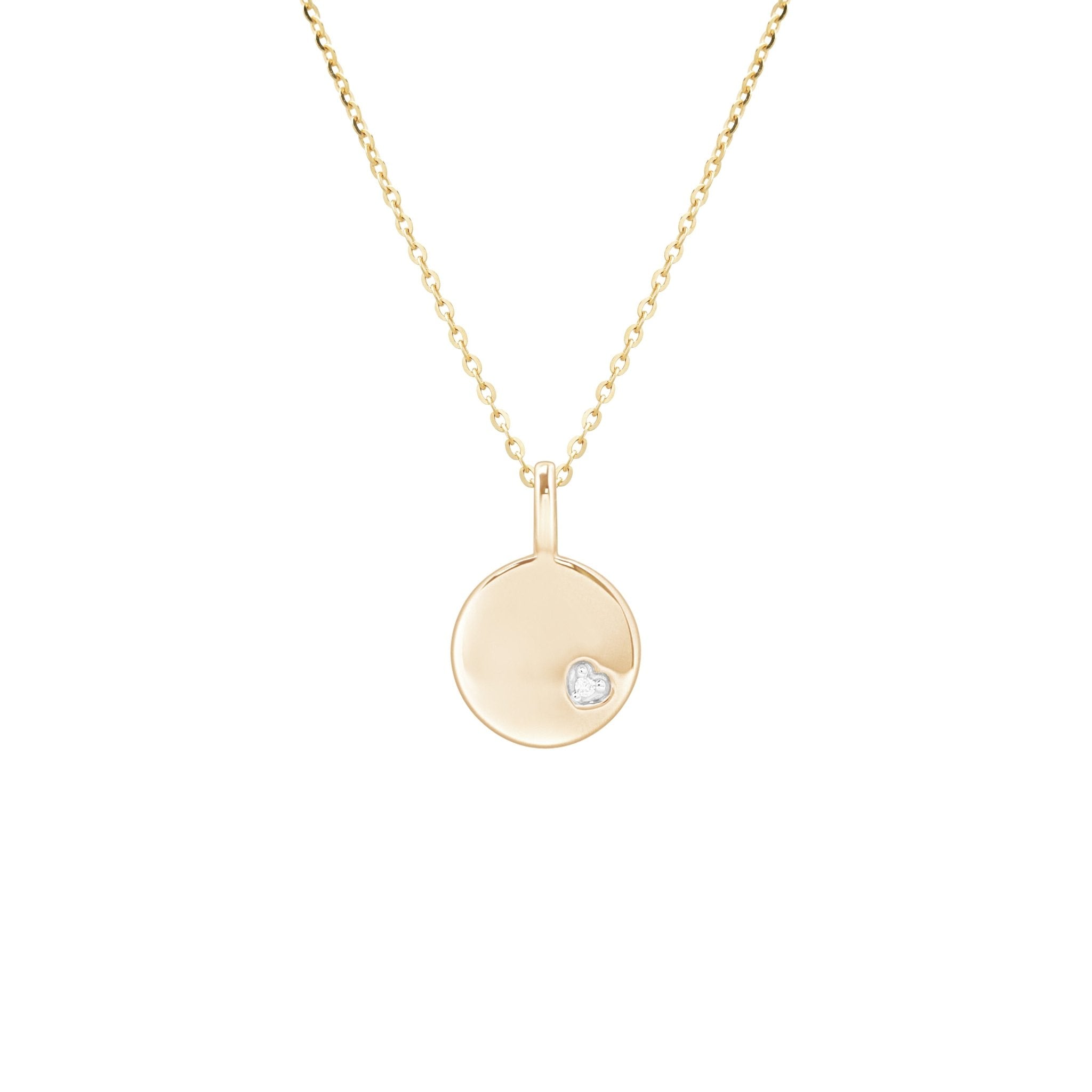 Diamond Heart Disc Pendant Necklace Necklaces Estella Collection #product_description# 17637 14k April Birthstone Birthstone #tag4# #tag5# #tag6# #tag7# #tag8# #tag9# #tag10#