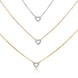 White Gold Heart Diamond Station Necklace