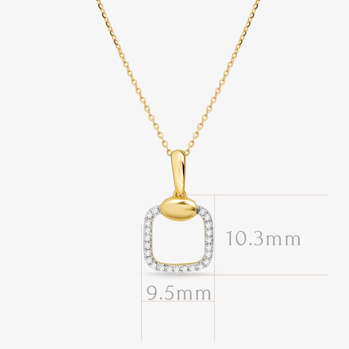 Diamond Pavé Square Cushion Pendant Necklace Necklaces Estella Collection #product_description# 17549 14k Diamond Gemstone #tag4# #tag5# #tag6# #tag7# #tag8# #tag9# #tag10#