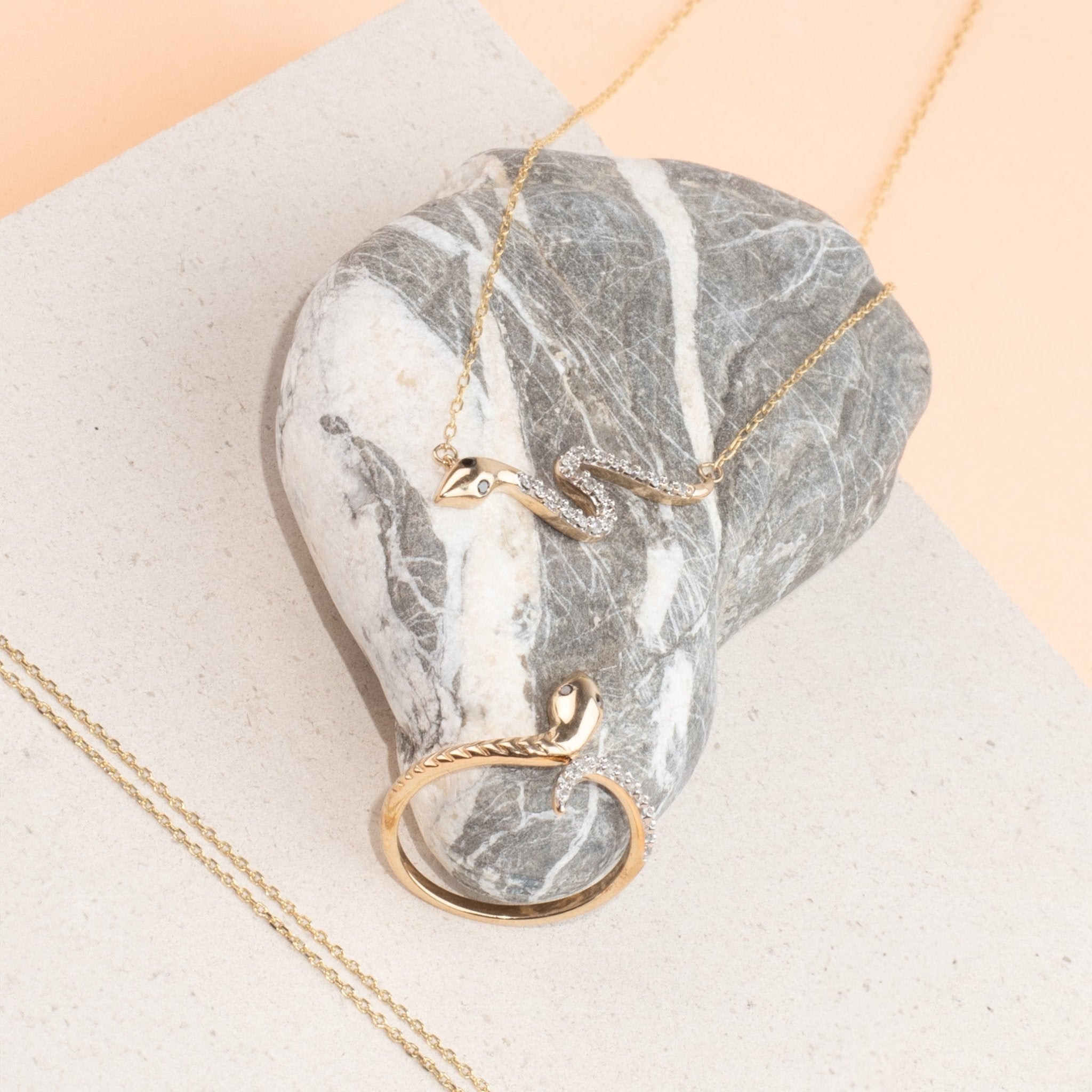 Diamond Snake Necklace Necklaces Estella Collection #product_description# 32708 10k April Birthstone Colorless Gemstone #tag4# #tag5# #tag6# #tag7# #tag8# #tag9# #tag10#
