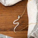 Diamond Snake Necklace Necklaces Estella Collection #product_description# 32708 10k April Birthstone Colorless Gemstone #tag4# #tag5# #tag6# #tag7# #tag8# #tag9# #tag10#