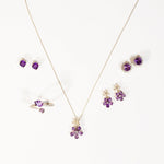 Double Flower Drop Pendant in Amethyst and White Sapphire Necklaces Estella Collection #product_description# 32733 10k Amethyst Birthstone #tag4# #tag5# #tag6# #tag7# #tag8# #tag9# #tag10#