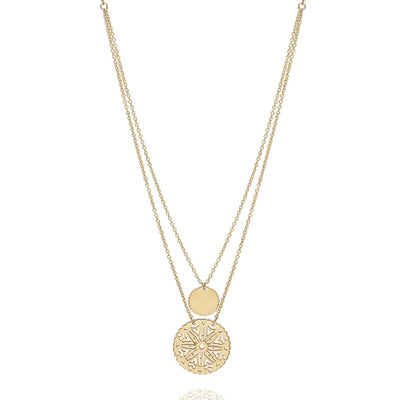 Double Wrap Disc & Medallion Necklace Necklaces Estella Collection #product_description# 17668 14k Layering Necklace Make Collection #tag4# #tag5# #tag6# #tag7# #tag8# #tag9# #tag10#