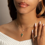Emerald and White Sapphire Cross Pendant Necklaces Estella Collection #product_description# 32715 10k Birthstone Birthstone Jewelry #tag4# #tag5# #tag6# #tag7# #tag8# #tag9# #tag10#