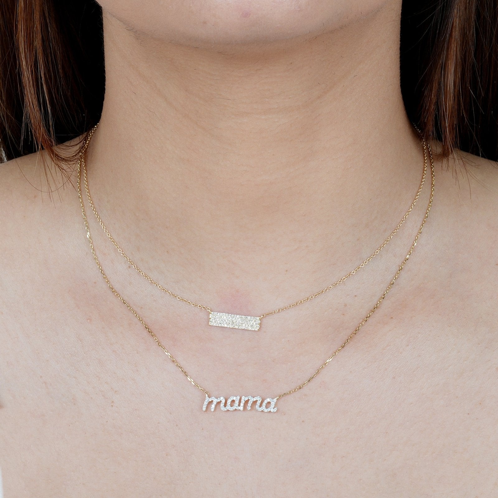 Five Row Diamond Pavé Bar Necklace Necklaces Estella Collection #product_description# 17723 14k Diamond Gemstone #tag4# #tag5# #tag6# #tag7# #tag8# #tag9# #tag10#
