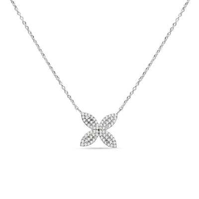 Four Petal Diamond PavÃ© Flower Necklace Necklaces Estella Collection #product_description# 17715 14k Diamond Flower Jewelry #tag4# #tag5# #tag6# #tag7# #tag8# #tag9# #tag10#