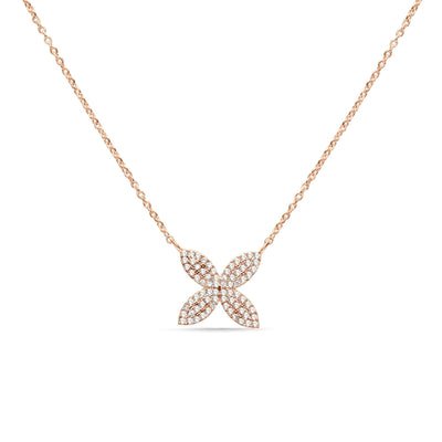 Four Petal Diamond PavÃ© Flower Necklace Necklaces Estella Collection #product_description# 17716 14k Diamond Flower Jewelry #tag4# #tag5# #tag6# #tag7# #tag8# #tag9# #tag10#