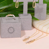 Half Gold Half Diamond Paperclip Pendant Necklace Necklaces Estella Collection #product_description# 32731 Diamond Made to Order Make Collection #tag4# #tag5# #tag6# #tag7# #tag8# #tag9# #tag10#