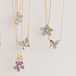 Half Gold Half Diamond Pave Butterfly Pendant Necklace Necklaces Estella Collection #product_description# 32706 10k April Birthstone Colorless Gemstone #tag4# #tag5# #tag6# #tag7# #tag8# #tag9# #tag10#