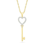 Heart and Key Diamond Pendant Necklaces Estella Collection #product_description# 32739 Diamond Made to Order Pendant Necklace #tag4# #tag5# #tag6# #tag7# #tag8# #tag9# #tag10#
