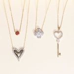Heart and Key Diamond Pendant Necklaces Estella Collection #product_description# 32739 Diamond Made to Order Pendant Necklace #tag4# #tag5# #tag6# #tag7# #tag8# #tag9# #tag10#