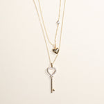 Heart and Key Diamond Pendant Necklaces Estella Collection #product_description# 32739 Diamond Made to Order Pendant Necklace #tag4# #tag5# #tag6# #tag7# #tag8# #tag9# #tag10#