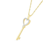 Heart and Key Diamond Pendant Necklaces Estella Collection #product_description# 32739 Diamond Made to Order Pendant Necklace #tag4# #tag5# #tag6# #tag7# #tag8# #tag9# #tag10#