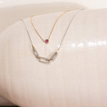 Interlocking Diamond and Gold Oval Pendant with Seven Links Necklace Necklaces Estella Collection #product_description# 32689 925 Diamond Layering Necklace #tag4# #tag5# #tag6# #tag7# #tag8# #tag9# #tag10#