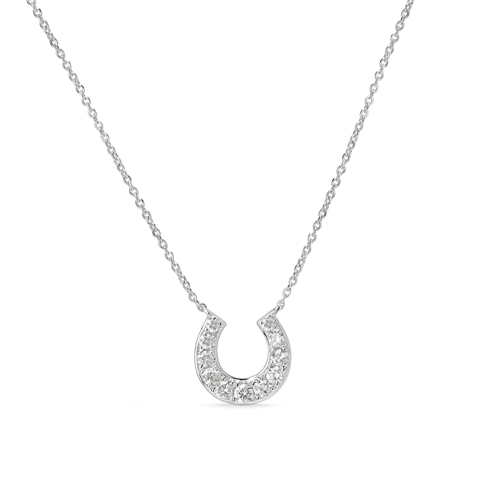 Lucky Diamond Pavé Horseshoe Pendant Necklace Necklaces Estella Collection #product_description# 17718 14k Diamond Gemstone #tag4# #tag5# #tag6# #tag7# #tag8# #tag9# #tag10#