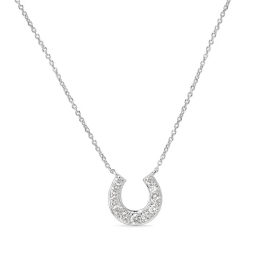 Lucky Diamond PavÃ© Horseshoe Pendant Necklace Necklaces Estella Collection #product_description# 17718 14k Diamond Gemstone #tag4# #tag5# #tag6# #tag7# #tag8# #tag9# #tag10#