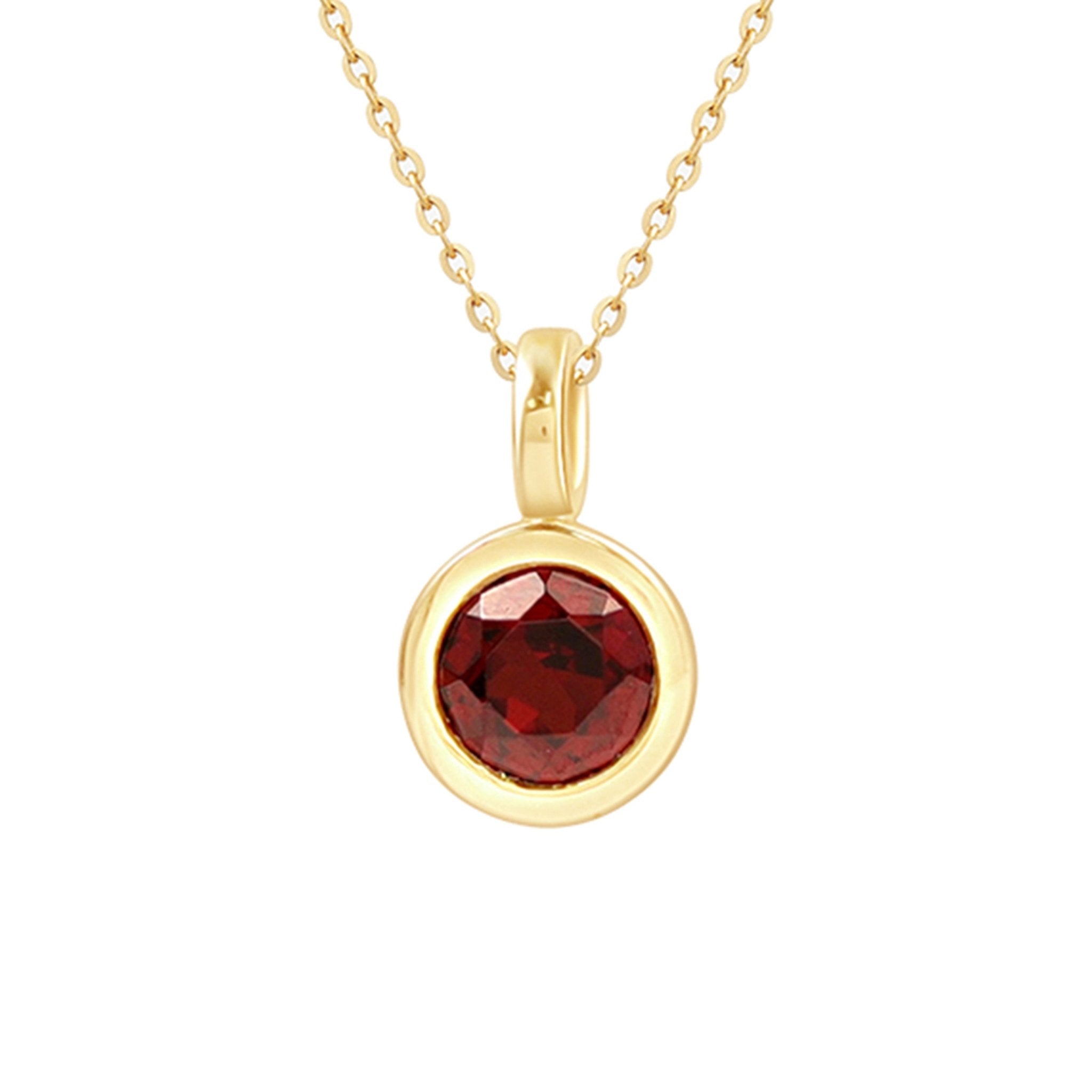 Round Bezel Set Garnet Necklace Necklaces Estella Collection #product_description# 14k Birthstone Garnet #tag4# #tag5# #tag6# #tag7# #tag8# #tag9# #tag10#