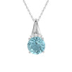 Round Blue Topaz Pendant Necklace with Diamonds Necklaces Estella Collection #product_description# 14k Birthstone Blue Gemstone #tag4# #tag5# #tag6# #tag7# #tag8# #tag9# #tag10#