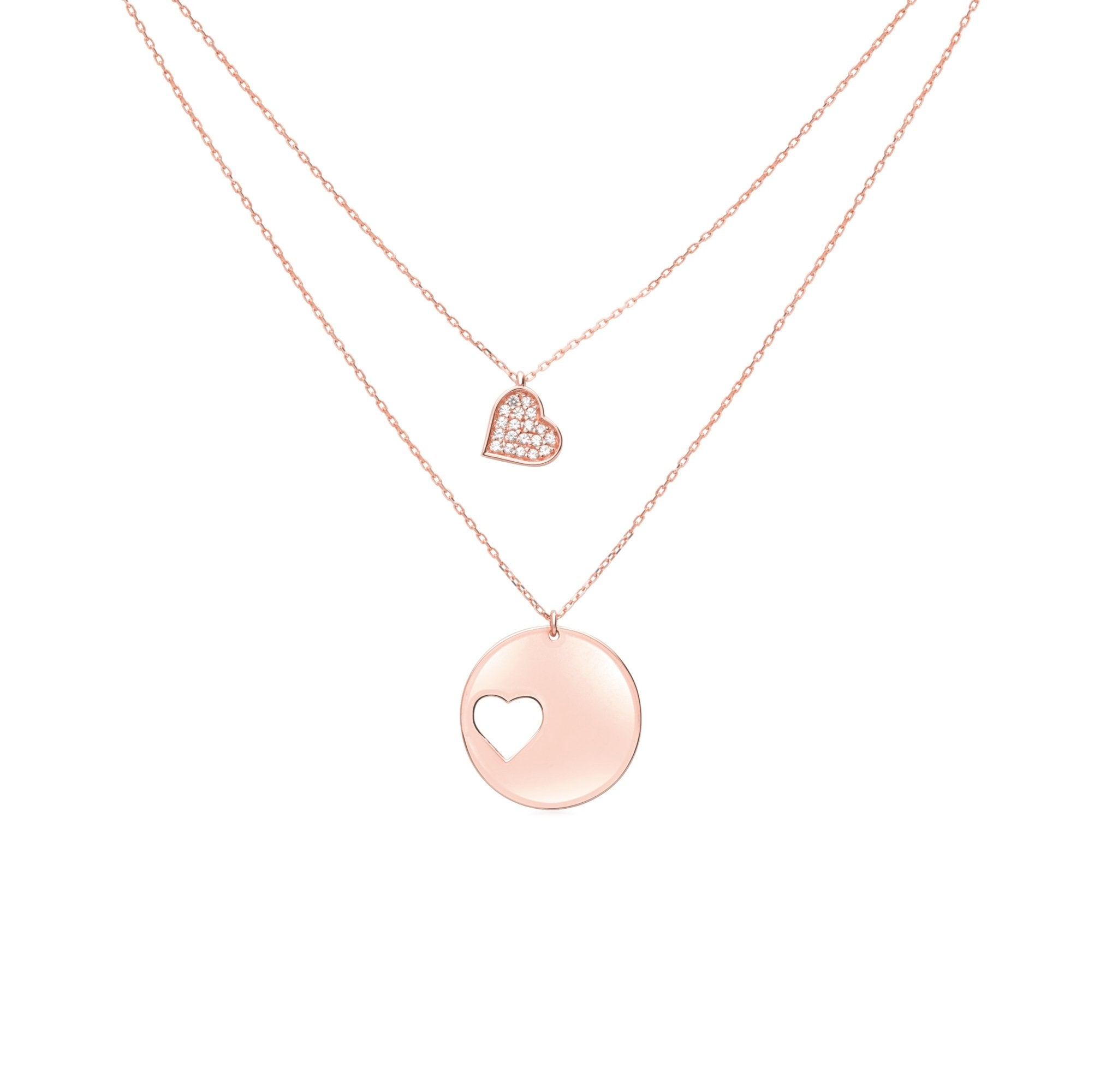 Sapphire Pave Cutout Heart Necklace in Rose Gold Necklaces Estella Collection #product_description# 17759 14k Diamond Gemstone #tag4# #tag5# #tag6# #tag7# #tag8# #tag9# #tag10#